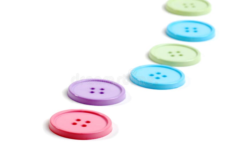 Line of clothing buttons royalty free stock image