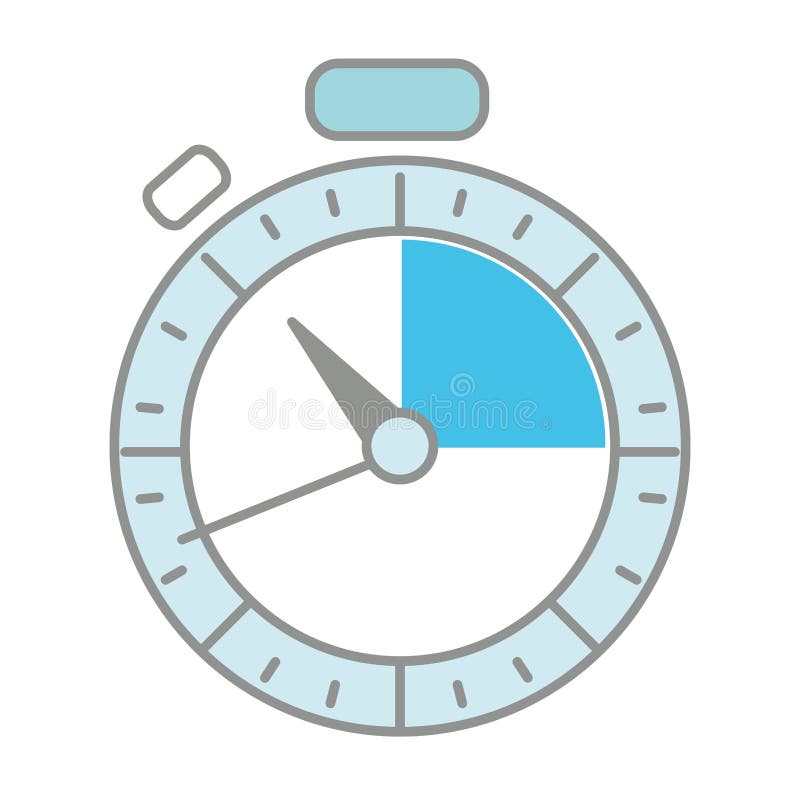 Line Color Chronometer Timer Object To Measure Clock Stock Vector