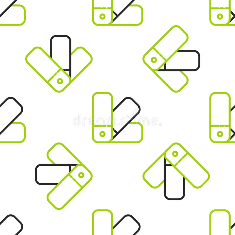 Line Color palette guide icon isolated seamless pattern on white background. Vector Illustration vector illustration