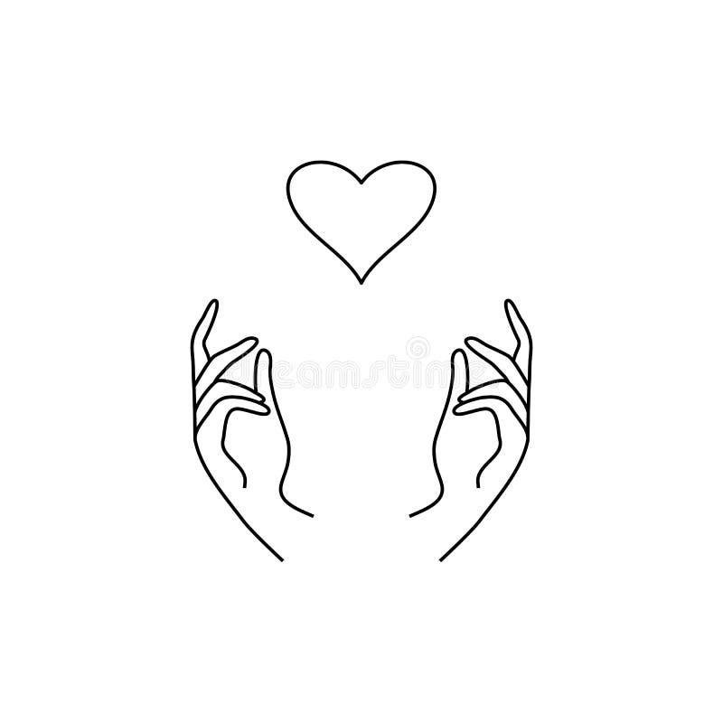 heart hands drawing