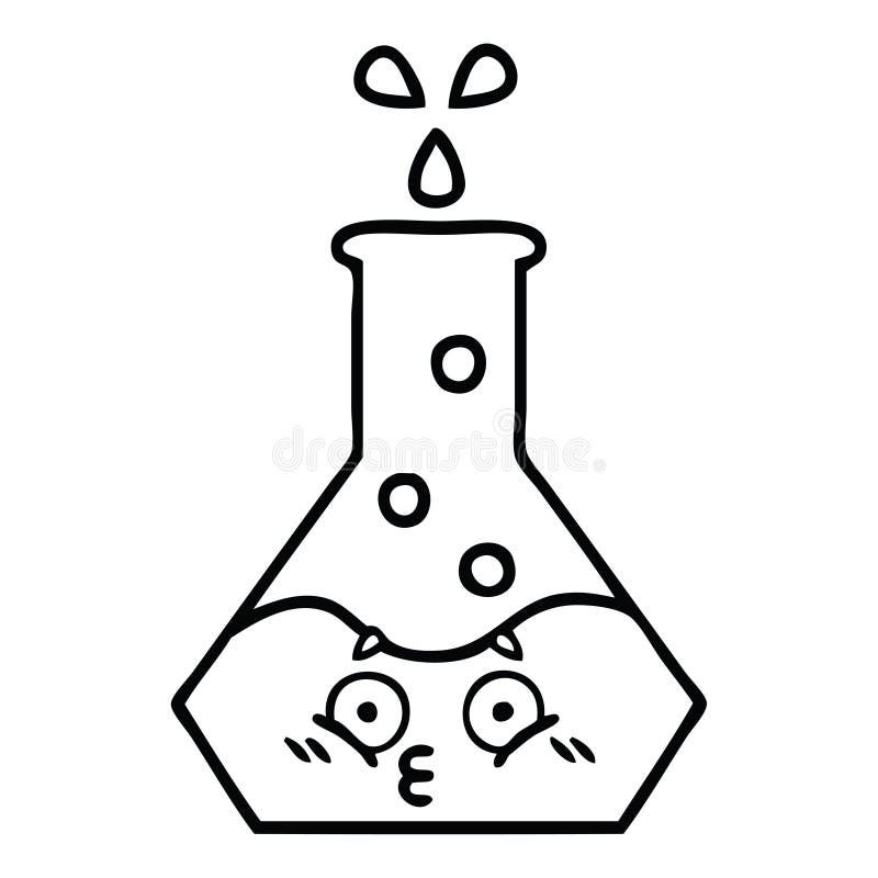 Science Beaker Coloring Pages