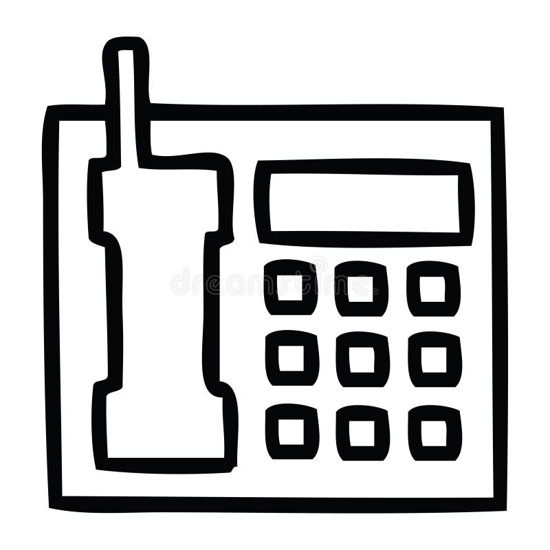 Telephone Line Drawing stock vector. Illustration of graphic 19438199