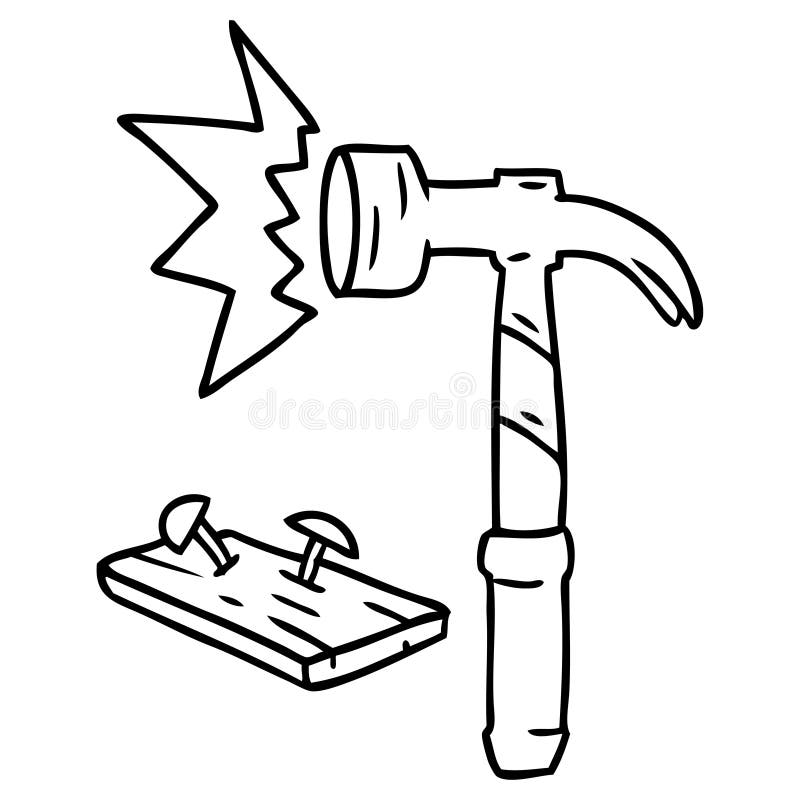 Drawing Hammer Nails Stock Illustrations – 212 Drawing Hammer Nails Stock  Illustrations, Vectors & Clipart - Dreamstime