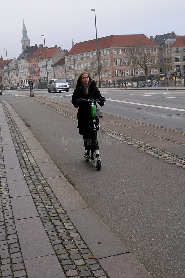 Lime Electric Bike To Rent Park Copenhagen Denamrk Editorial Photography - of ride, rent: 235373667