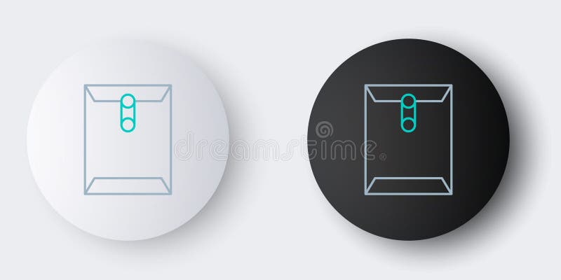Line Envelope icon isolated on grey background. Received message concept. New, email incoming message, sms. Mail vector illustration