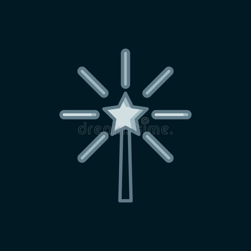 Line Firework icon isolated on black background. Concept of fun party. Explosive pyrotechnic symbol. Flat filled outline vector illustration
