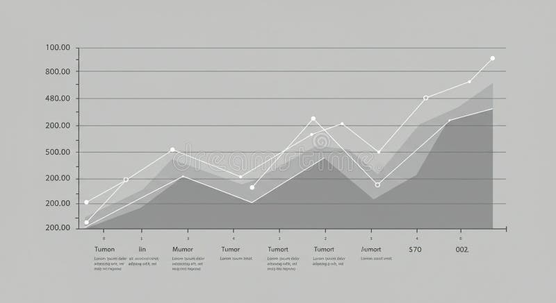 Line graph illustrating data points across multiple categories labeled with placeholde royalty free illustration