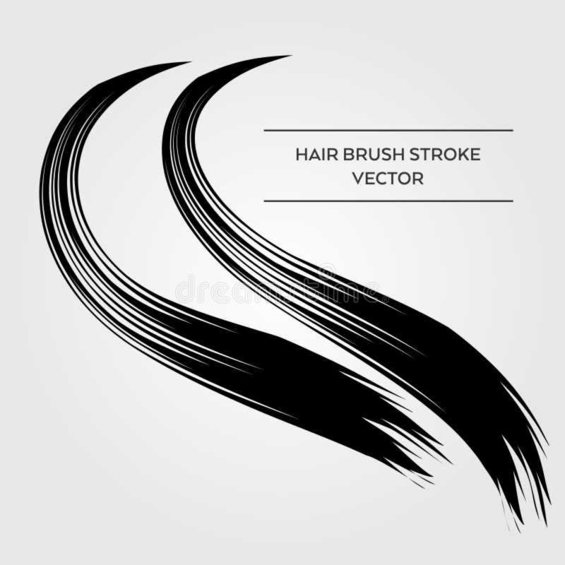 Line hair brush vector stock illustration. Illustration of female
