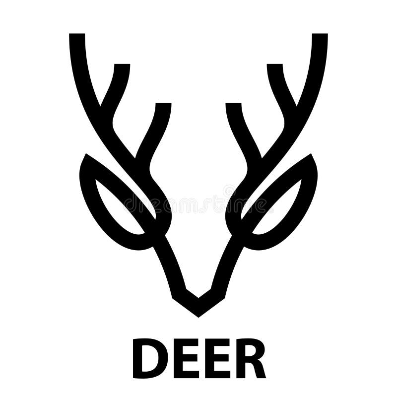 Line icon of deer head stock illustration Line icon of deer head stock illustration