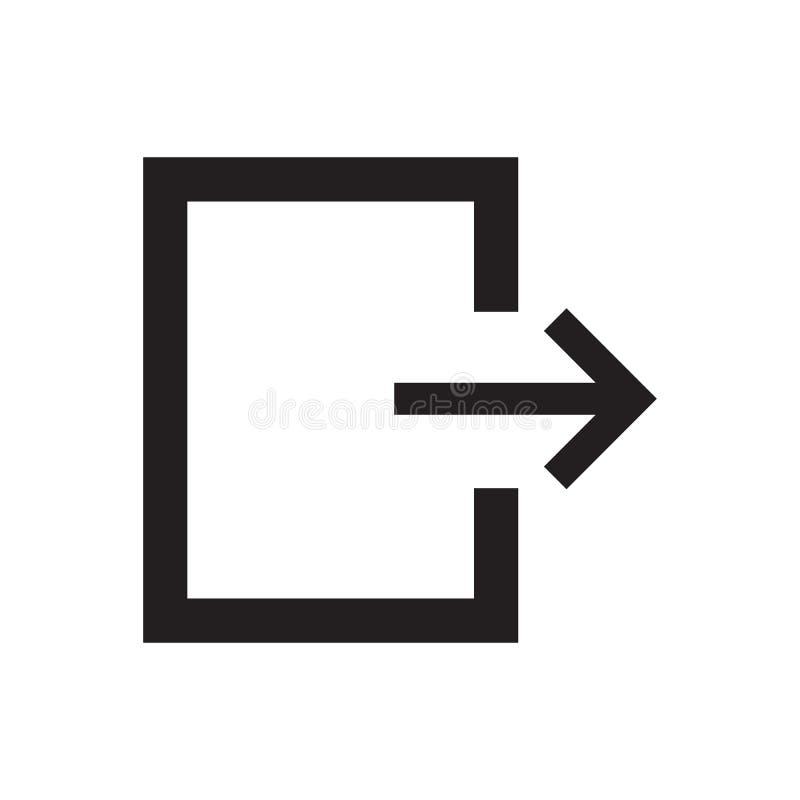 Line icon exit royalty free illustration