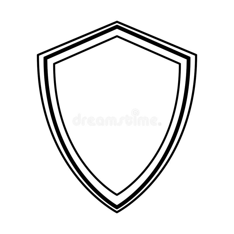 Line icon shield cartoon stock vector. Illustration of guard 93411513