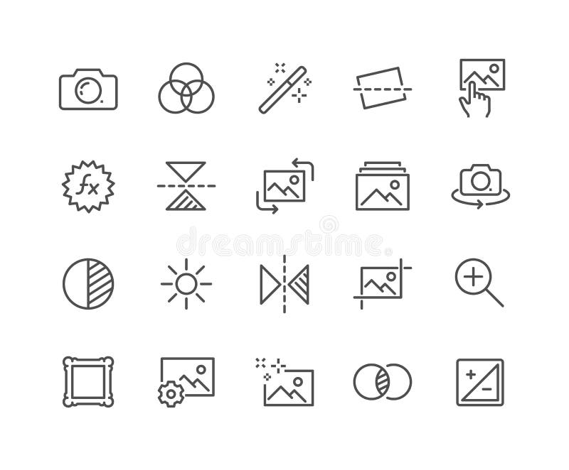 Line Image Editing Icons