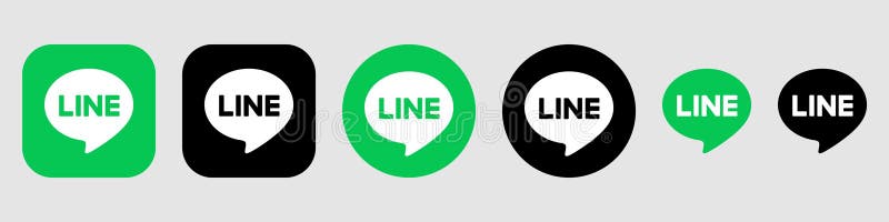 Line Logo Set Vector Line App Icon Bundle Editable SVG PNG Transparenter Hintergrund Premium Social Media Design für Digital Digit vektor abbildung