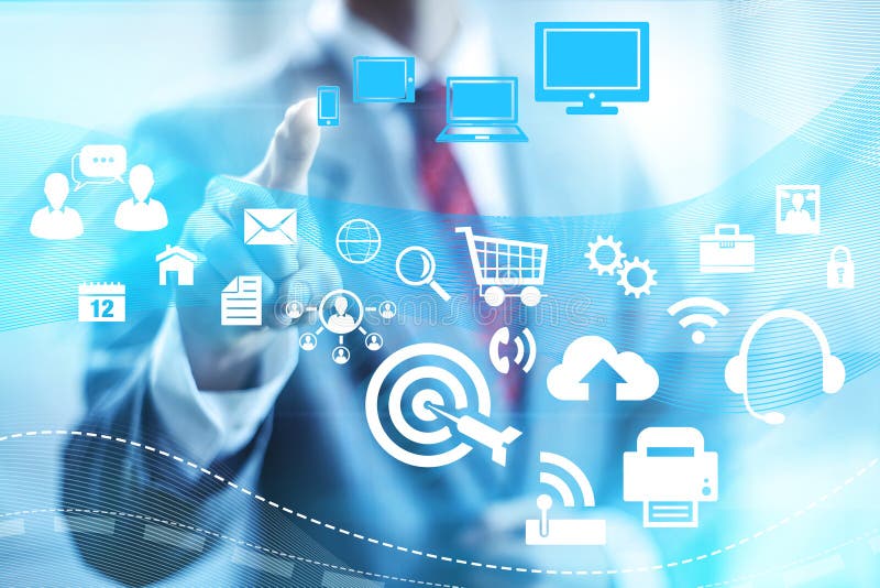 On-line-Lösungen stock abbildung On-line-Lösungen stock abbildung