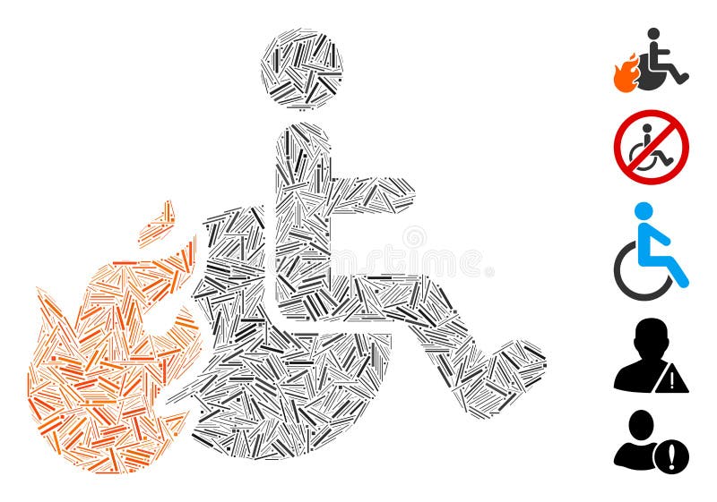 Line Mosaic Fired Patient Icon royalty free illustration