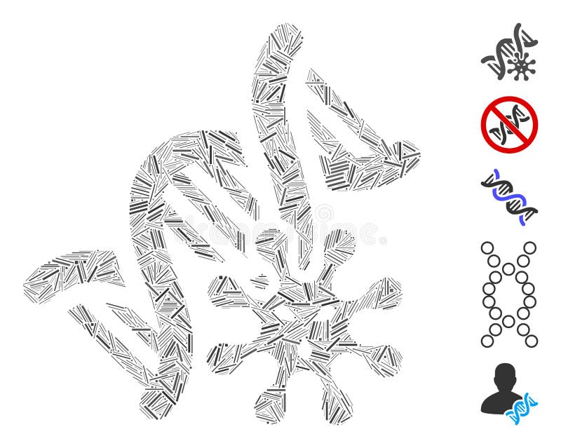 Line Mosaic Genetics Icon stock illustration