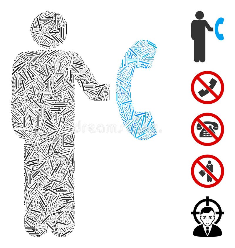 Line Mosaic Phone Marketing stock illustration