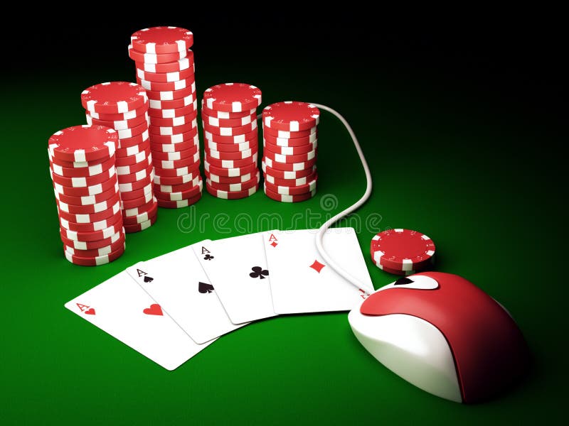 On line poker vector illustration
