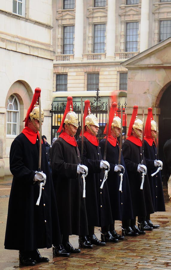 HThe Queens Household Cavalry on parade outside Horse Guards Parade, London, 2018 stock photography HThe Queens Household Cavalry on parade outside Horse Guards Parade, London, 2018 stock photography