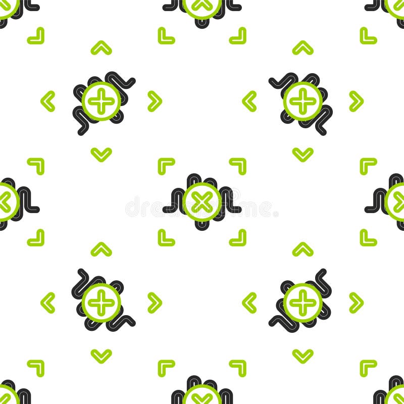 Line Rejection voice recognition icon isolated seamless pattern on white background. Voice biometric access royalty free illustration