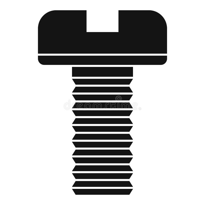 Line screw bolt icon, simple style