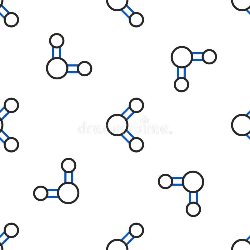 Line Share icon isolated seamless pattern on white background. Sharing, communication pictogram, social media vector illustration
