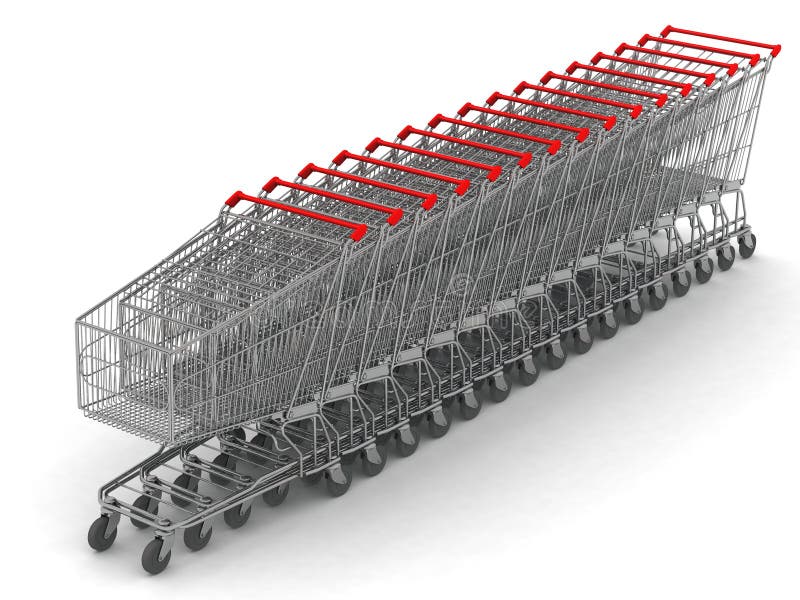 Line of Shopping Carts