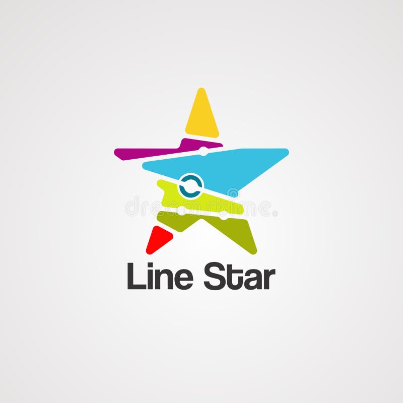 Line star logo vector, icon, element, and template vector illustration Line star logo vector, icon, element, and template vector illustration