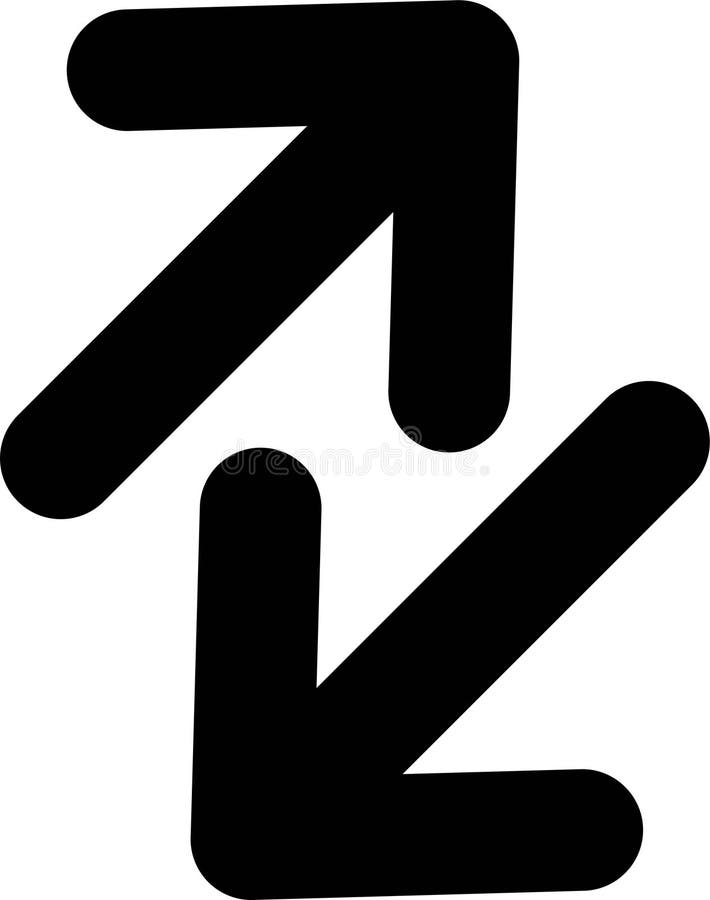 Exchange arrow line style vector icon which can easily modify or edit it for social media