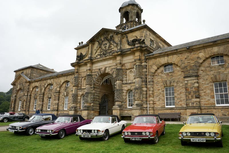 Derbyshire,UK,September 1,2023. A line up of Classic Triumph Stag Motor Cars. Derbyshire,UK,September 1,2023. A line up of Classic Triumph Stag Motor Cars.