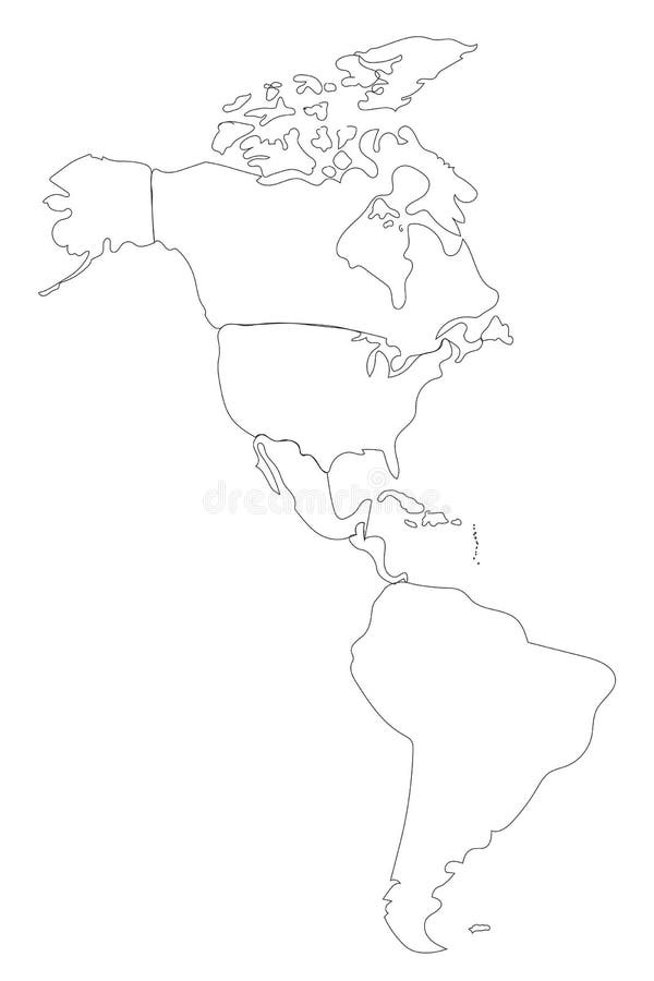 north and south america map outline America North Outline Stock Illustrations 22 949 America North north and south america map outline