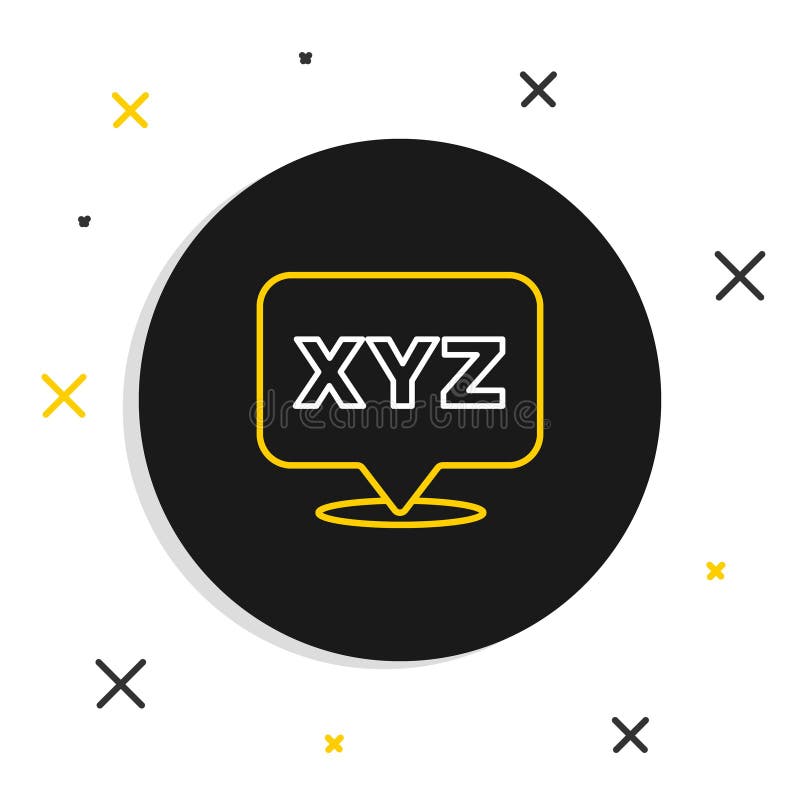 Line XYZ Coordinate system icon isolated on white background. XYZ axis for graph statistics display. Colorful outline concept. Vector.