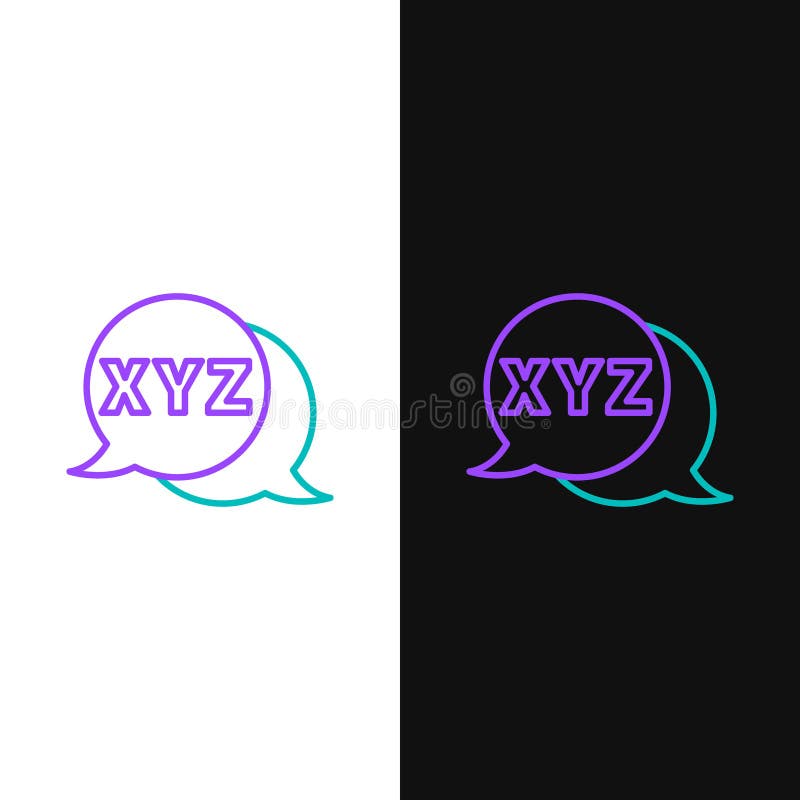 Line XYZ Coordinate system icon isolated on white and black background. XYZ axis for graph statistics display. Colorful outline concept. Vector.