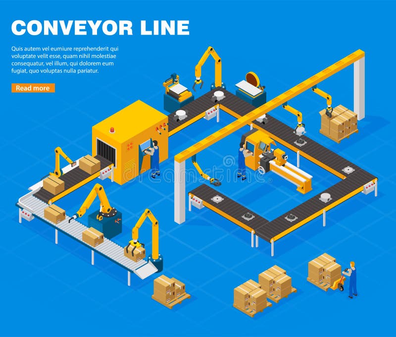 Linea concetto del trasportatore illustrazione di stock Linea concetto del trasportatore illustrazione di stock