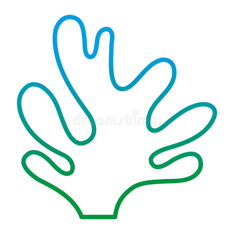 Linea degradata pianta esotica della natura del mare dell'alga illustrazione di stock Linea degradata pianta esotica della natura del mare dell'alga illustrazione di stock