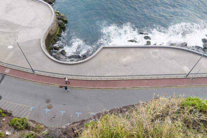 Linea della costa in Camara de Lobos immagini stock Linea della costa in Camara de Lobos immagini stock