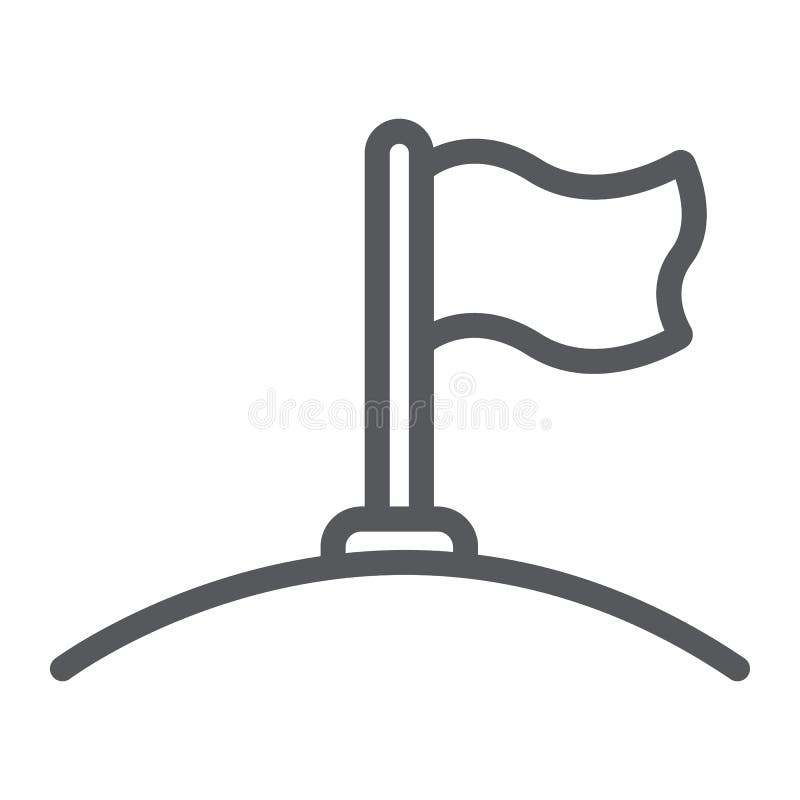 Linea di bandiera icona, direzione e stendardo, segno dell'asta della bandiera, grafica vettoriale, un modello lineare su un fond illustrazione di stock Linea di bandiera icona, direzione e stendardo, segno dell'asta della bandiera, grafica vettoriale, un modello lineare su un fond illustrazione di stock