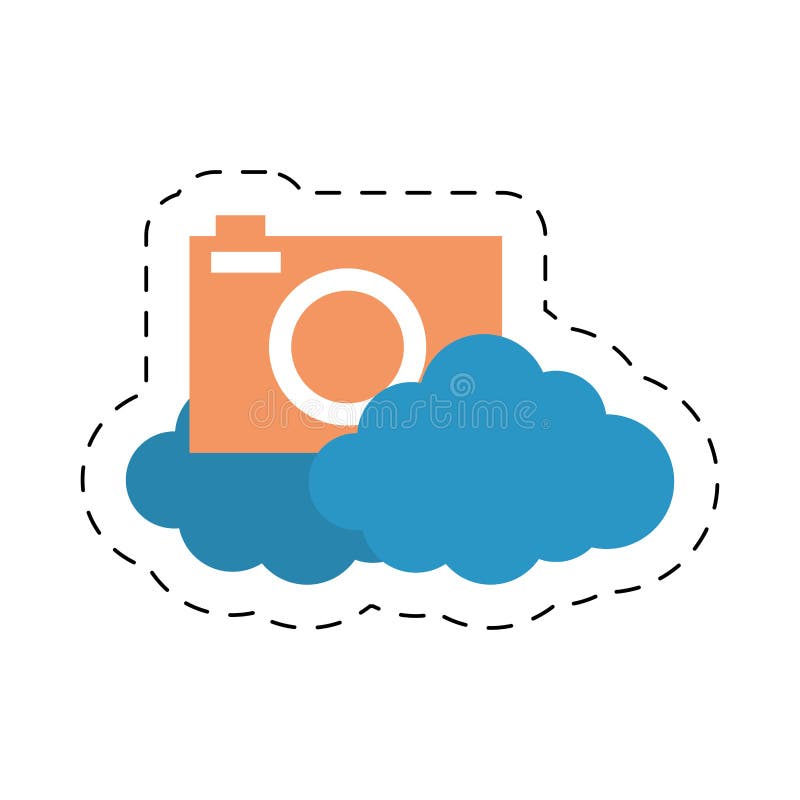 linea di taglio sociale di media della macchina fotografica della foto della nuvola royalty illustrazione gratis linea di taglio sociale di media della macchina fotografica della foto della nuvola royalty illustrazione gratis