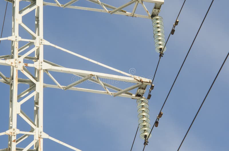 High-voltage power line in Vilnius, Lithuania. High-voltage power line in Vilnius, Lithuania