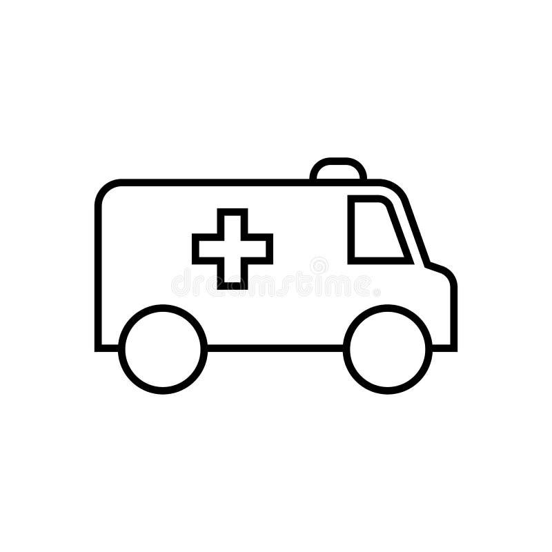 Linea icona dell'ambulanza