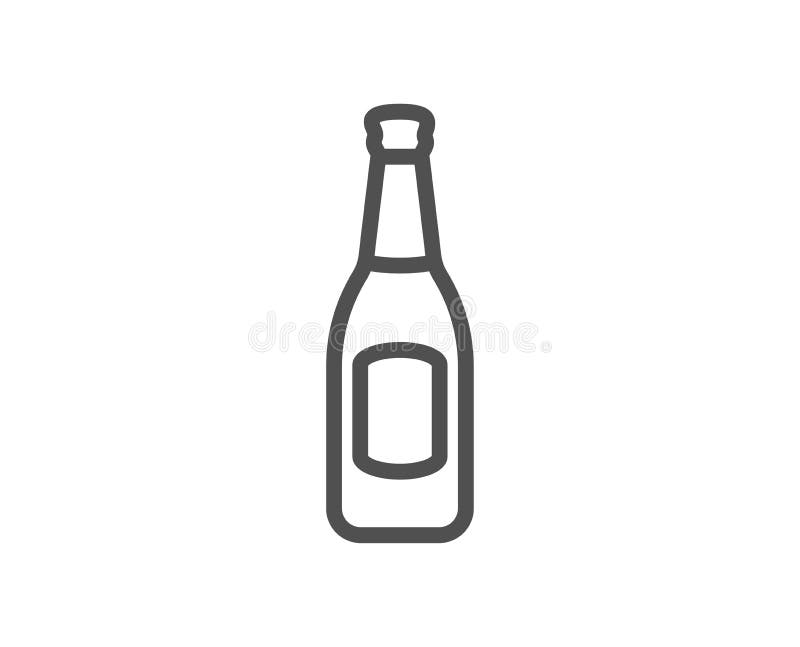 Beer bottle line icon. Pub Craft beer sign. Brewery beverage symbol. Quality design element. Classic style. Editable stroke. Vector. Beer bottle line icon. Pub Craft beer sign. Brewery beverage symbol. Quality design element. Classic style. Editable stroke. Vector