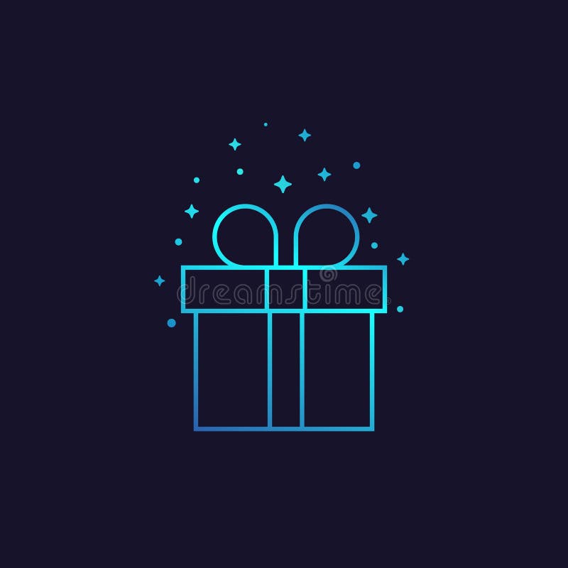 Linea icona di vettore del contenitore di regalo royalty illustrazione gratis Linea icona di vettore del contenitore di regalo royalty illustrazione gratis