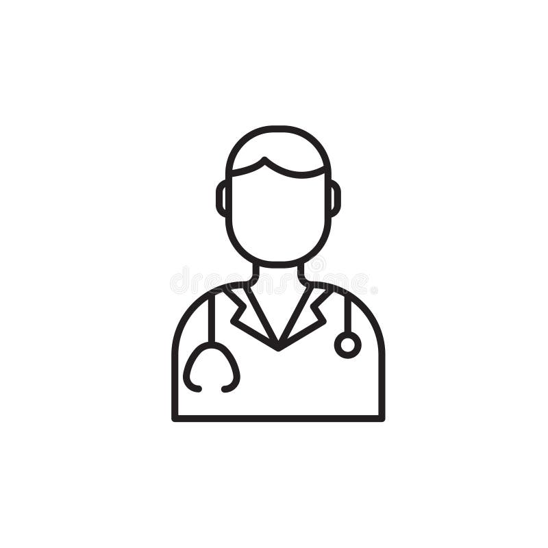 Linea medica moderna icona di medico Simbolo lineare del dentista Logo della clinica del profilo per gli ambulatori Elemento di p illustrazione di stock Linea medica moderna icona di medico Simbolo lineare del dentista Logo della clinica del profilo per gli ambulatori Elemento di p illustrazione di stock