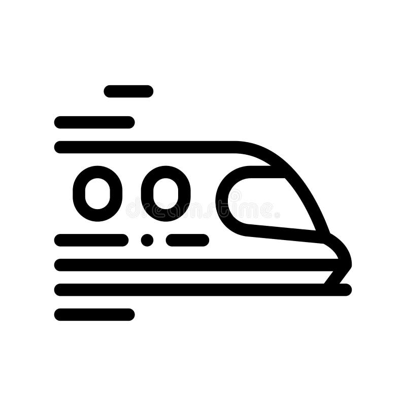 Linea sottile icona di vettore del treno di trasporto pubblico del segno illustrazione vettoriale Linea sottile icona di vettore del treno di trasporto pubblico del segno illustrazione vettoriale