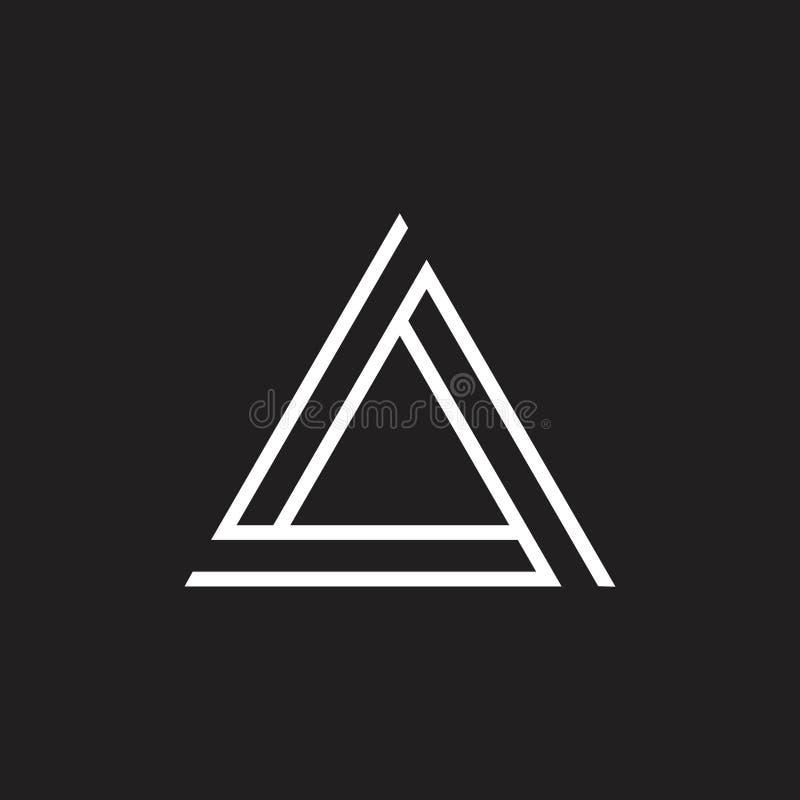 Linea sottile vettore geometrico del triangolo di logo delle bande fotografie stock libere da diritti