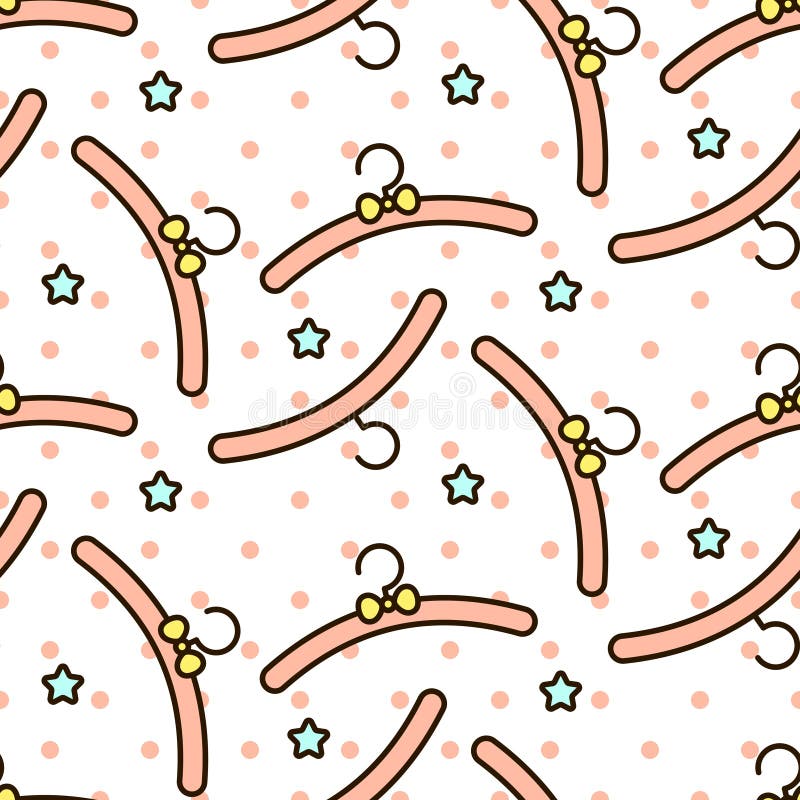 Linea sveglia modello del gancio dell'abbigliamento del bambino di vettore dell'icona illustrazione di stock Linea sveglia modello del gancio dell'abbigliamento del bambino di vettore dell'icona illustrazione di stock
