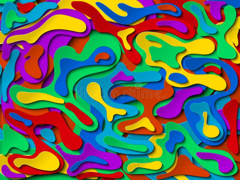 Linea variopinta fondo della curva illustrazione di stock