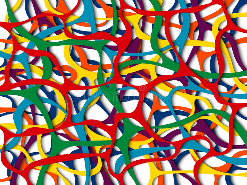 Linea variopinta fondo della curva di vettore illustrazione di stock