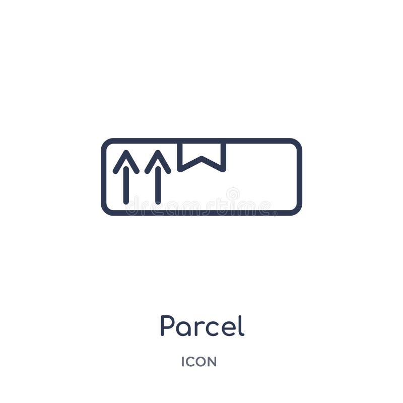 Lineair pakketpictogram van Levering en logistische overzichtsinzameling De dunne die vector van het lijnpakket op witte achtergr royalty-vrije illustratie Lineair pakketpictogram van Levering en logistische overzichtsinzameling De dunne die vector van het lijnpakket op witte achtergr royalty-vrije illustratie