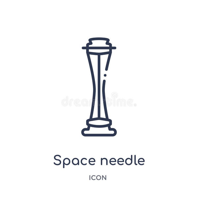 Lineair ruimtenaaldpictogram van Architectuur en de inzameling van het reisoverzicht De dunne vector van de lijn ruimtedienaald o royalty-vrije illustratie Lineair ruimtenaaldpictogram van Architectuur en de inzameling van het reisoverzicht De dunne vector van de lijn ruimtedienaald o royalty-vrije illustratie